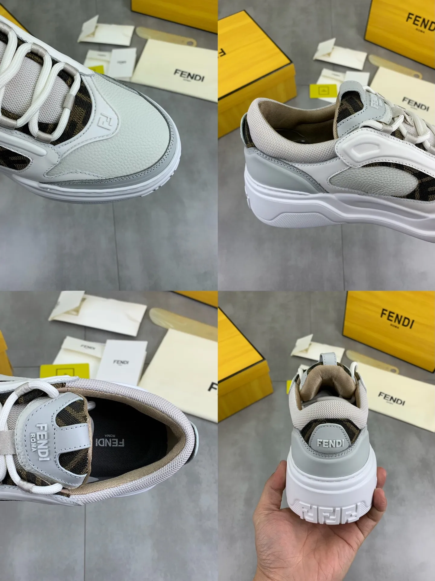 Men's men's shoes 💰P760 new style 💰💎💎💎 summer hot style [FENDI Fendi] top version 🆕New sneakers, wavy soles engraved with original words. Embossed Fendi Flow lettering on the heel. The upper is made of high-end calfskin and breathable materials. Original lining with tone-on-tone details decorated with innovative handcrafting techniques. Ultra-light and wear-resistant TPU and IP foam soles, overall lightweight and comfortable. Size:39-44 (38 45 can be customized)